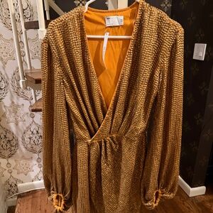 Small Asos Short Gold Dress